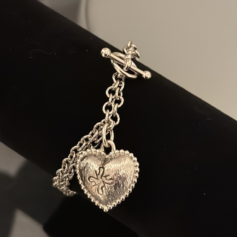 Simply Vera Vera Wang Silver Puff Heart Bracelet - Picture 3 of 4